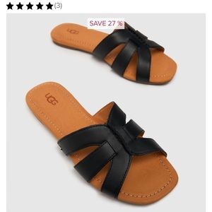 Ugg Teague Black Sandal size 6.5